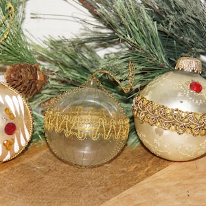 Collection of German Ornaments with Mesh Accents
