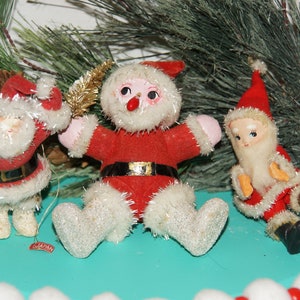 1940&#39;s Vintage Santa Trio