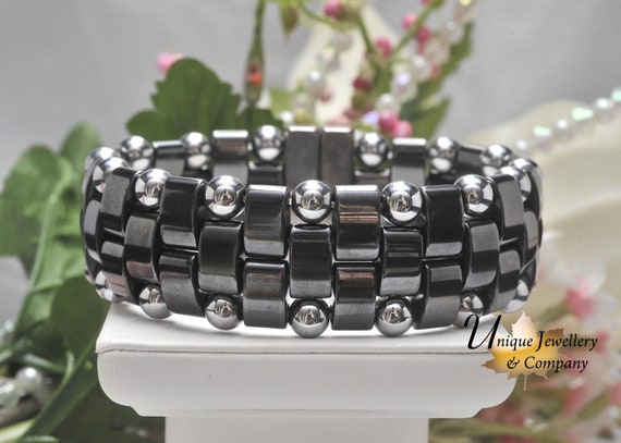 High Power Magnetic Hematite Bracelet Classic 6mm Bead | Hematite bracelet,  Magnetic therapy bracelets, Magnetic beads