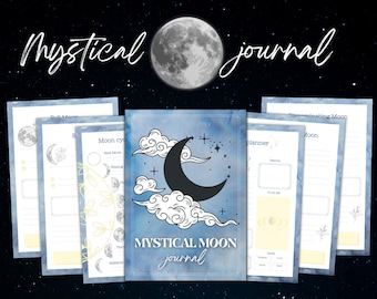 The Mystical Moon Journal ~ PDF Printable ~ Moon Phases Manifestation ~ Law of Attraction Planner ~ Moon Magic