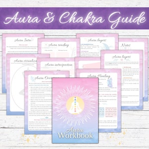 AURA-WERKBOEK: spiritueel dagboek, aurakleuren, chakrabescherming en genezing (digitale directe download)