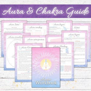 AURA WORKBOOK: Spiritual Journal, Aura Colors, Chakra Protection and Healing (Digital Instant Download)