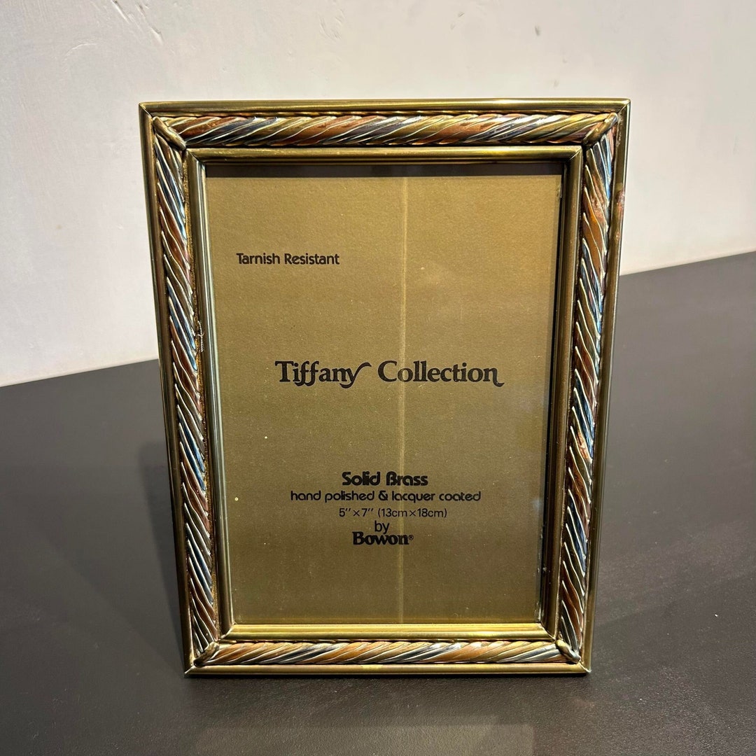 Vintage Solid Brass 5 X 7 Picture Frame, 1980s Photo Frame by Bowon
