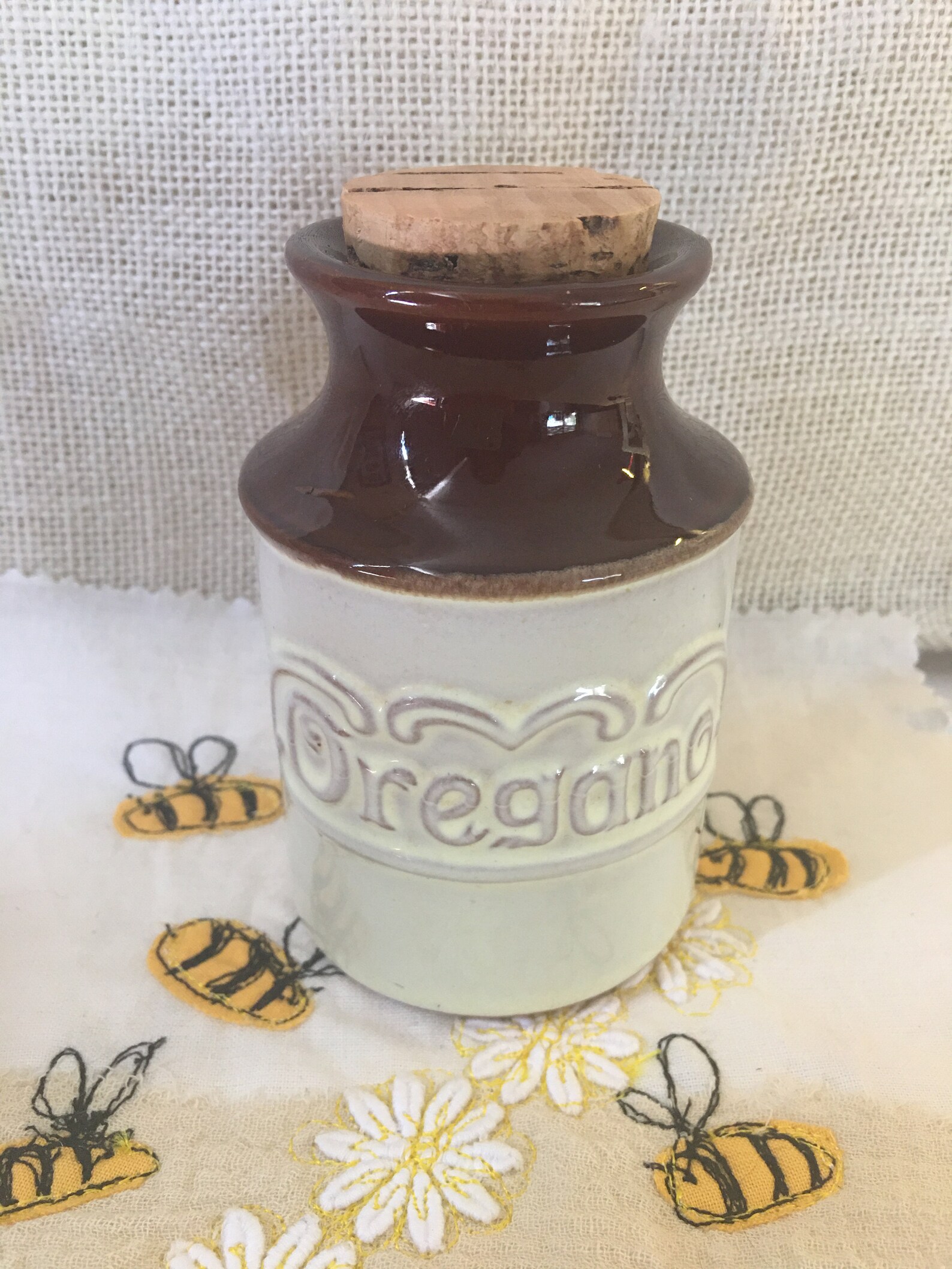 Ceramic Spice Jars made in Japan by Countryfair with cork lids Etsy