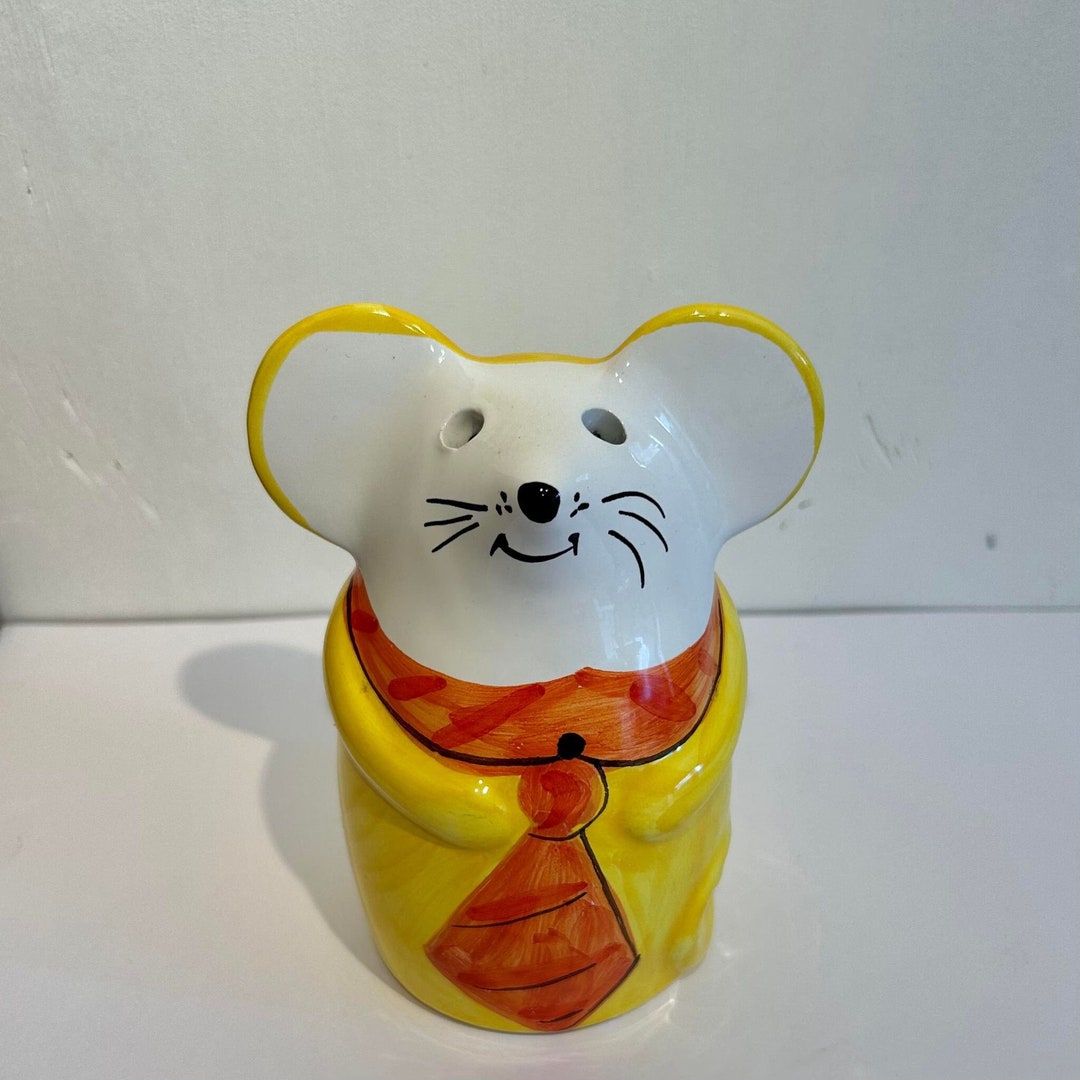 Mouse Parmesan Cheese Shaker Hand Painted in Italy by Bellini Etsy