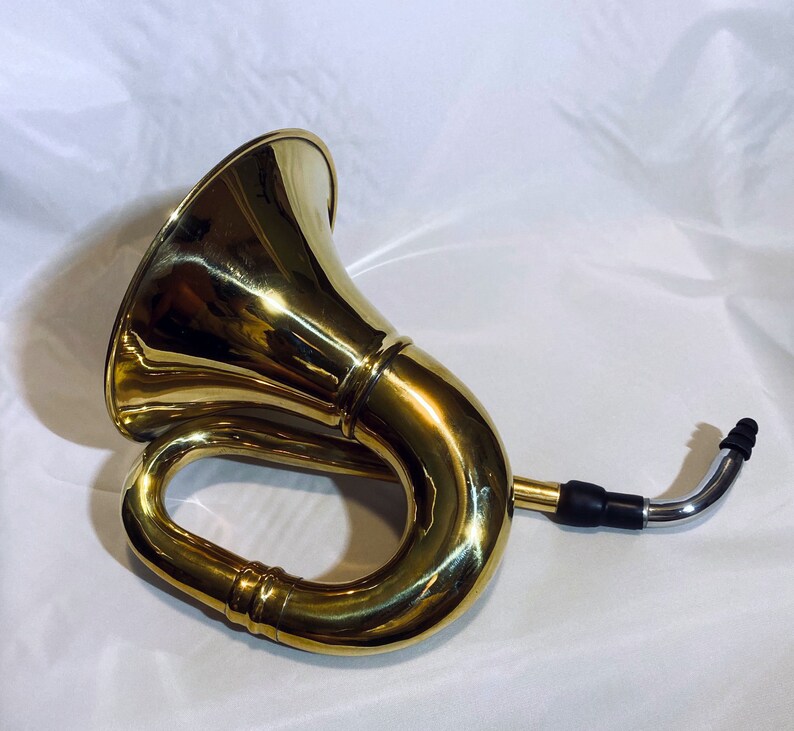 Gigantic Brass Ear Trumpet. Retirement Gag Gift. Ear Trumpet Horn Faux
