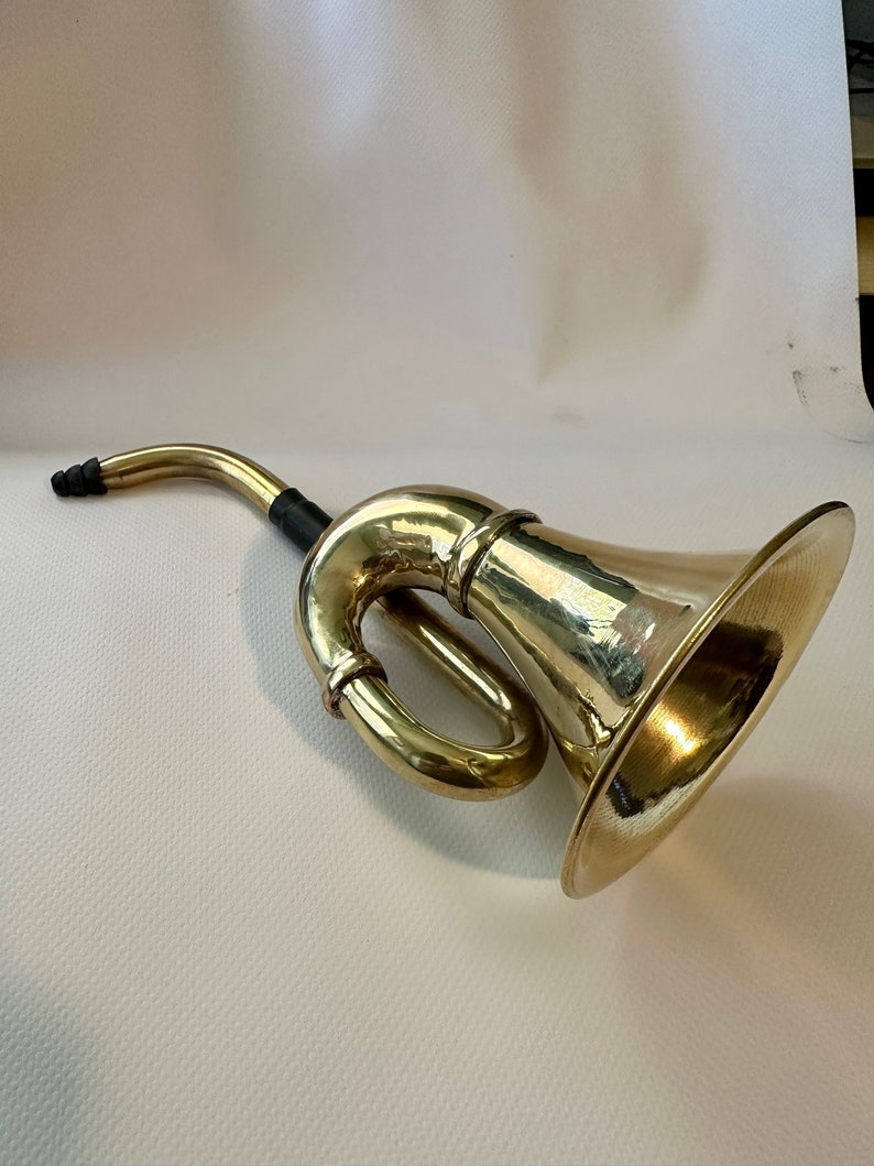 Large Sized Brass Ear Trumpet Gag Gift All Brass Construction. Great