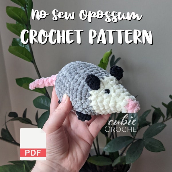 No Sew Opossum Häkelanleitung PDF | Anleitung NUR | Machen Sie Ihre eigenen Opossum Plushies