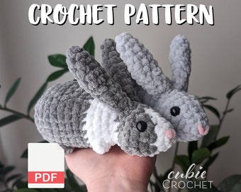 No Sew Bunny Crochet Pattern PDF | Instructions ONLY | Make your own Crochet Bunny Plushies | Crochet Rabbit Pattern| No Sew Crochet Pattern