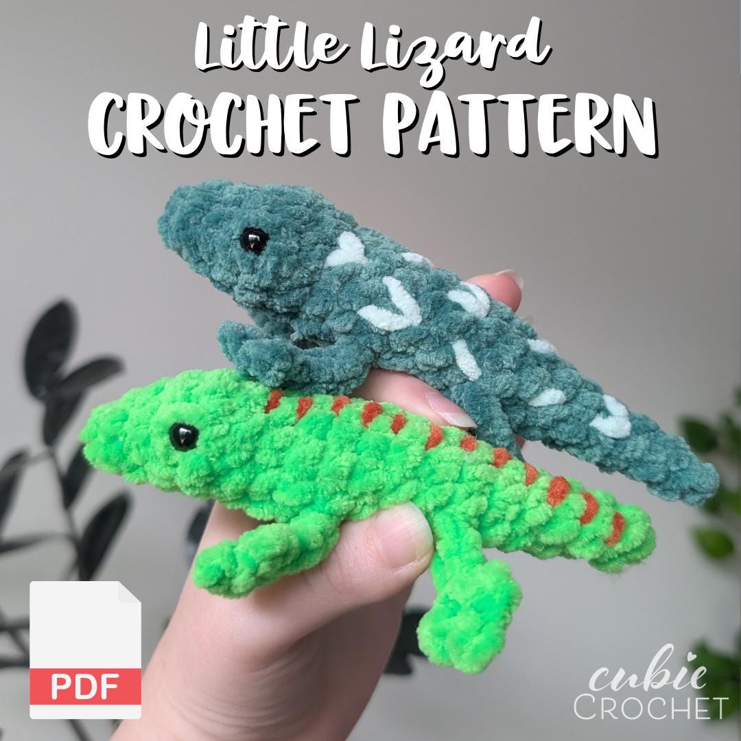 39 Lizard Crochet Patterns for Amigurumi Fans, Gifts, and Quirky Handmade Decor 15 Little Lizard No-Sew Instructions Only Make your own