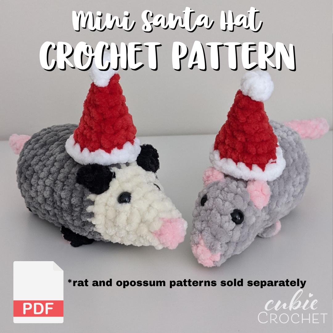 38 Santa Hat Crochet Patterns for Festive Photos, Costumes, and Cozy Holiday Makes 12 Mini Santa Hat Instructions Only Make your own plushie hat