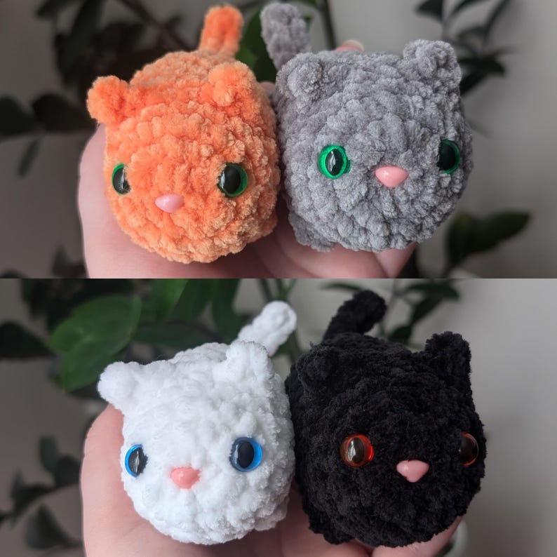 No-Sew Mini Kitties Crochet Pattern PDF | Instructions ONLY | 6 in 1 Loaf Cats image 12