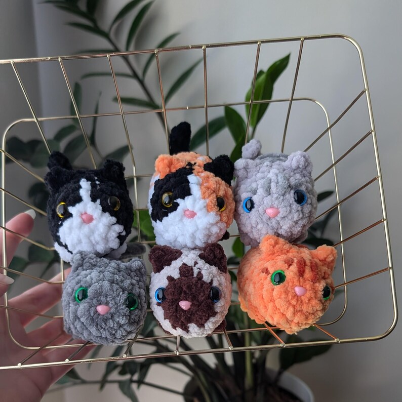 No-Sew Mini Kitties Crochet Pattern PDF | Instructions ONLY | 6 in 1 Loaf Cats image 13