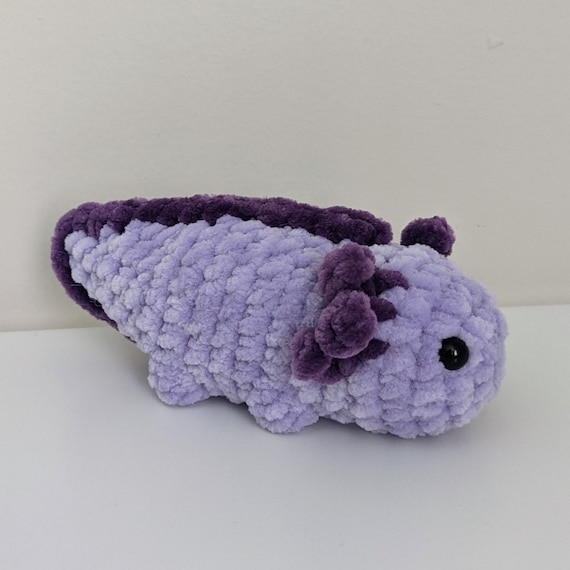 Medium Crochet Axolotl Plushie Crochet Salamander Aquatic Animal