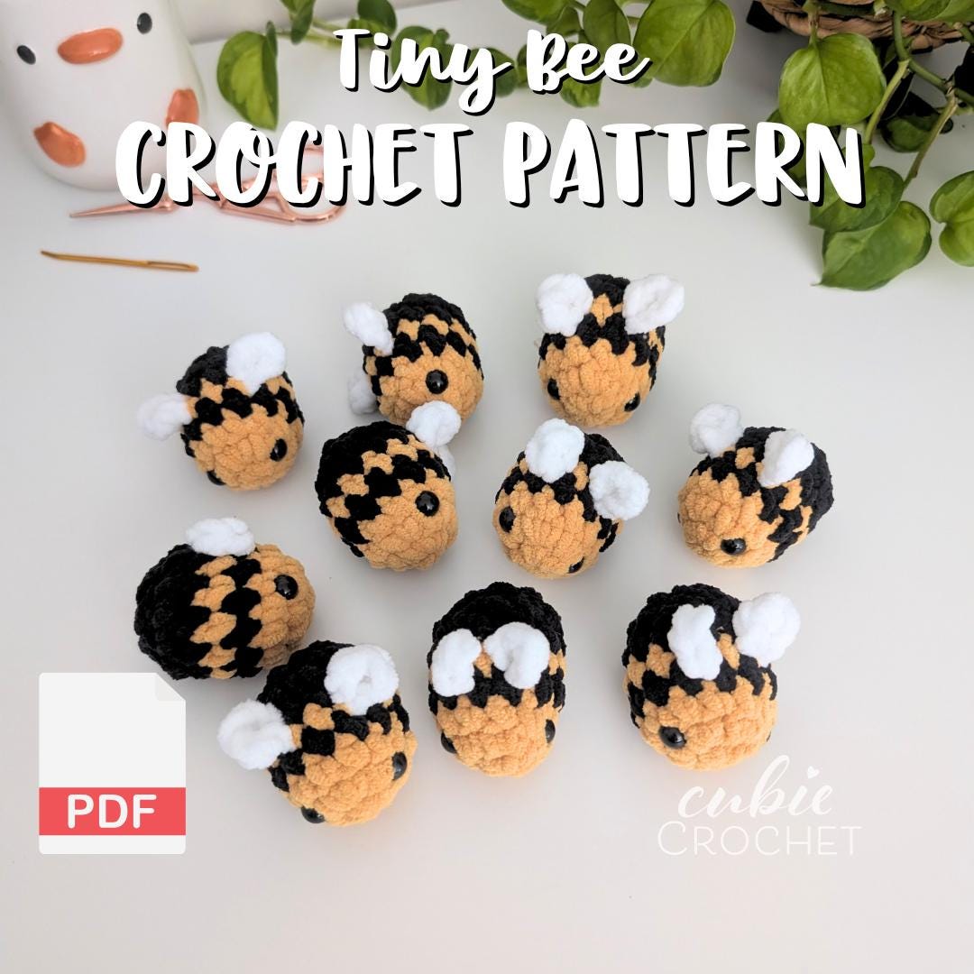 40 Mini Crochet Patterns for Small Makes, Keychains, and Tiny Amigurumi 31 Tiny Bee Instructions Only Make your own adorable