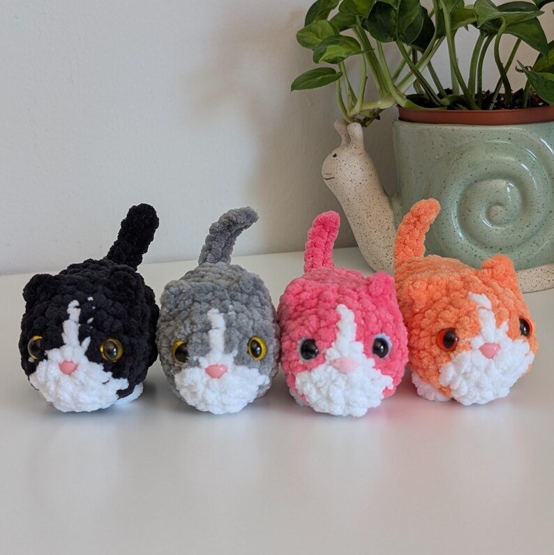 No-Sew Mini Kitties Crochet Pattern PDF | Instructions ONLY | 6 in 1 Loaf Cats image 16