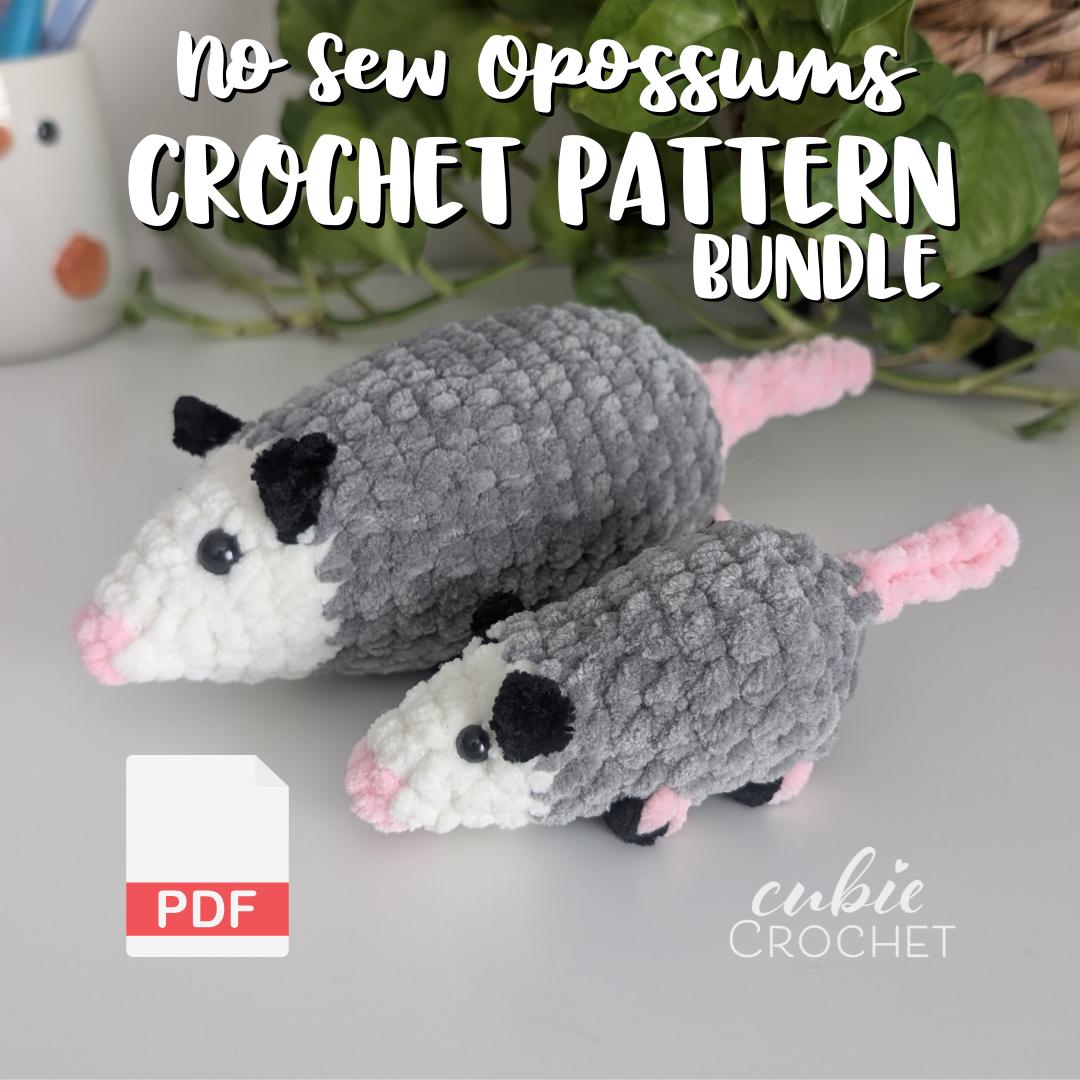 30 Opossum Crochet Patterns for Cute, Quirky Amigurumi Projects 14 No-Sew Opossums Crochet Pattern Bundle