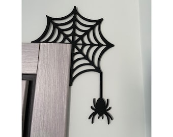 Halloween Door Corners/ Spider web Sign/ Halloween Door Decor/ Spider Web Decor/ Fall Decor/ Halloween Spider