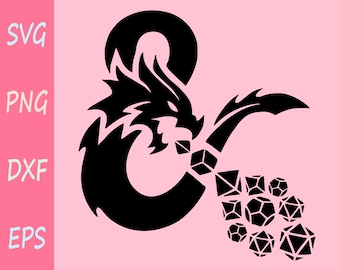 Dungeons And Dragons Vektor, DnD Vektor, Dungeons and Dragons svg, D&D Logo, DnD Logo, DnD Symbol, DnD Shirt, Cricut svg, eps, dxf, png