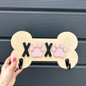 Dog Bone Leash Holder, Custom Dog Leash Holder, Dog Leash Hook, Dog bone leash, Dog Lover Gifts