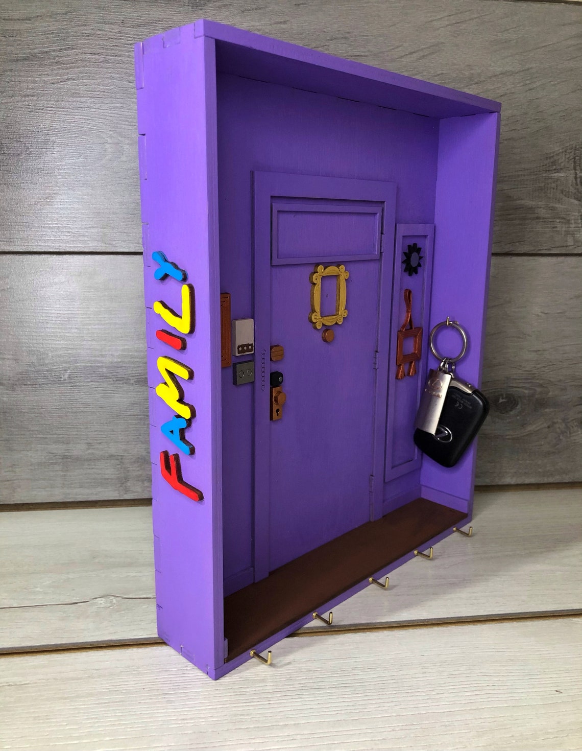 Download Monica's Purple Door from FRIENDS/ Friends Key Holder/ | Etsy
