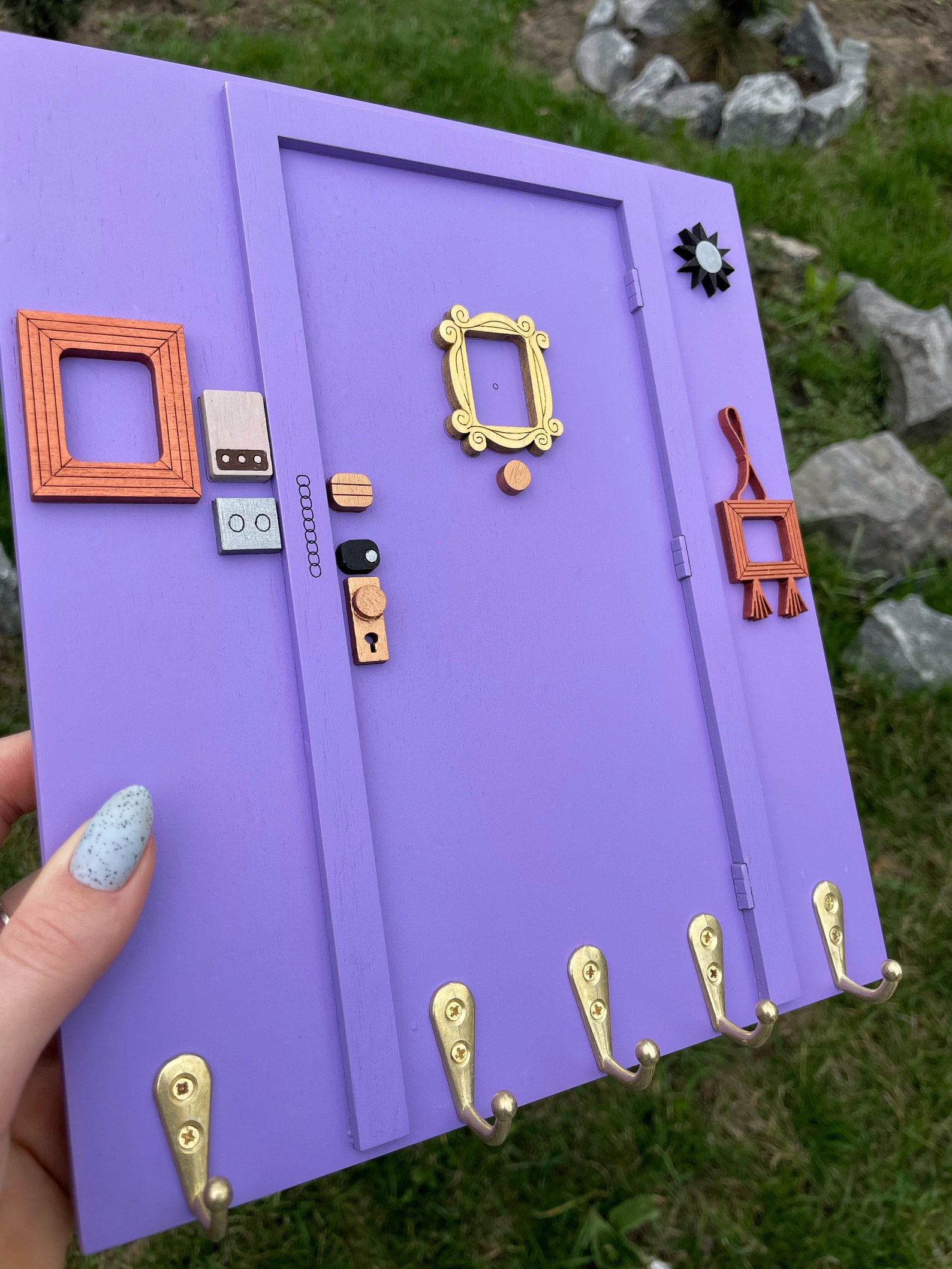 Monica's Door/ Wall Key Holder/ Friends Photoframe/ Etsy