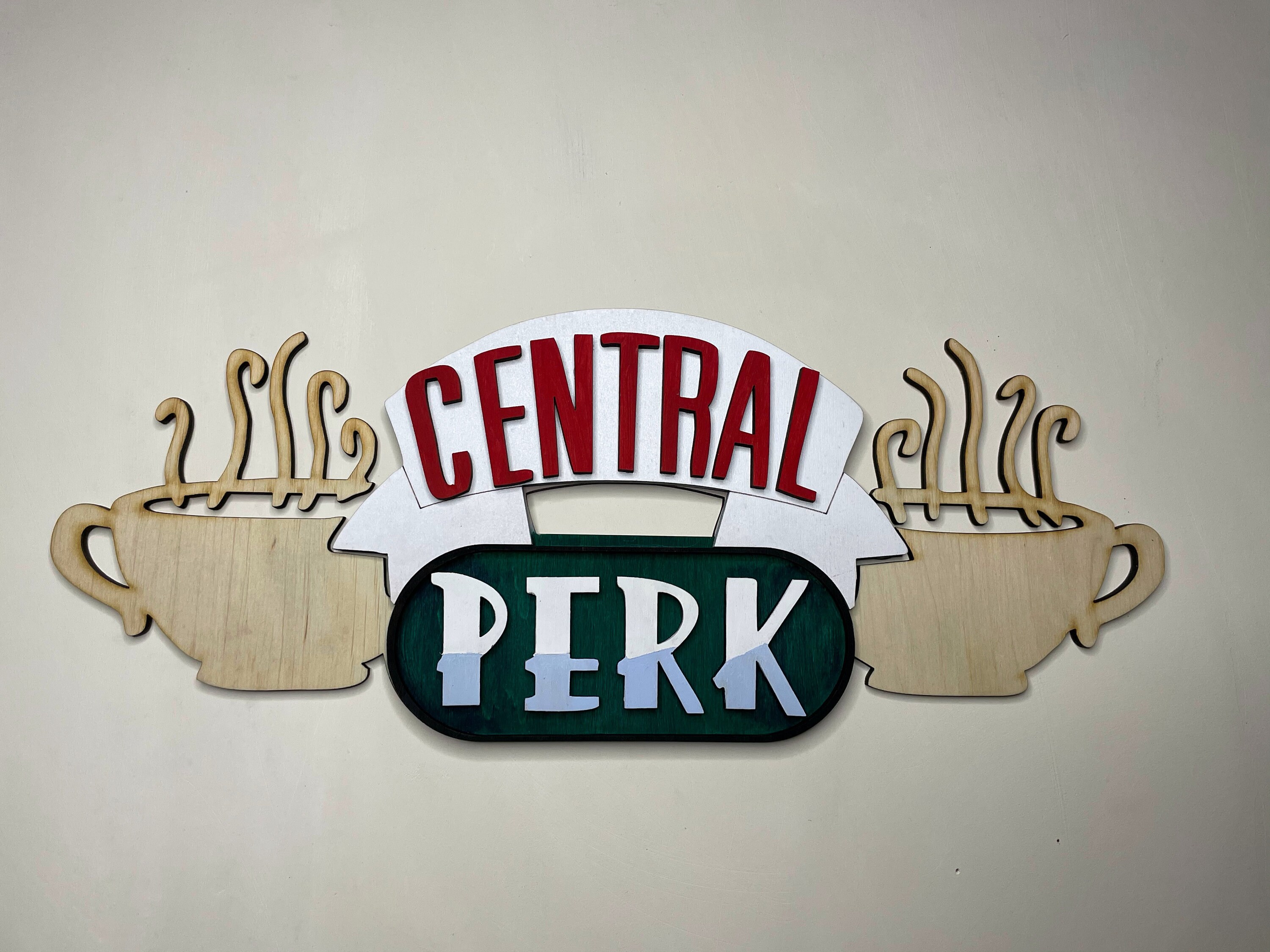 Friends Central Perk Sign On Brick Wall Poster Ideias Para Canecas