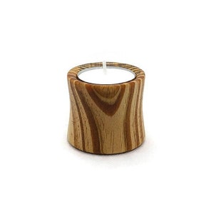 Hand-turned tealight candle holder, votive candle holder