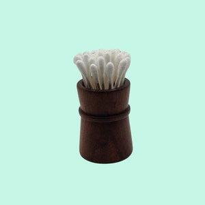 Natural Wood Bathroom Accessories: Q-Tip/Toothpick Holder