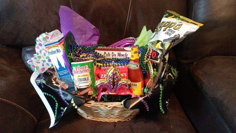 Mardi Gras/Cajun Food In A Basket Etsy
