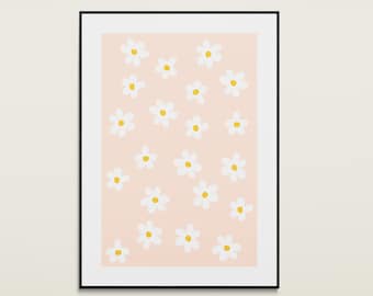 Daisy Decor, Daisy Flower Print, Daisy Art, Daisy Wall Art, Daisy Wall Decor, Daisy Room Decor, Home Decor, Nursery Decor, Floral Print