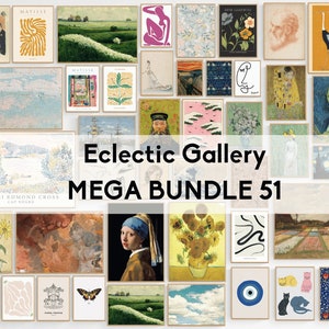 Eclectic Gallery MEGA BUNDLE 51 Digital Download Prints, Galeriewand-Set, Eklektische Wandkunst, Eklektisches Wohndekor, Maximalist-Druck-Set
