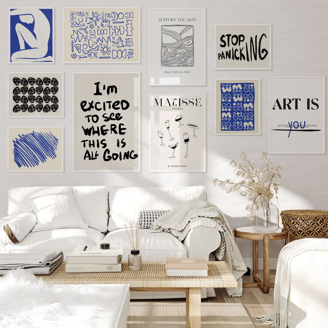 Modern Gallery Wall Set of 10 MEGA Bundle, Neutral PRINTABLE Wall Art ...