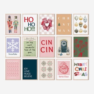 Set of 36 Christmas Gallery Wall Bundle, Christmas Digital Download ...