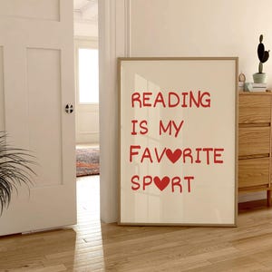 Trendy Lese Bücher Druck, digitale Kunst Download, süße Bibliothek Karte Dekor, bunte Retro Poster, trendige Lese Poster, Buchliebhaber Wandkunst