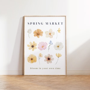 Spring Market printable wall art, Easter Market print, happy Easter print, Easter decorations, spring decor, Easter decor, digital download