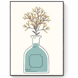 Grüner Tequila & Blumen Printable, Tequila Poster, Alkohol Wandkunst, College Dorm Wandkunst BarWagen Art Boozy Art Whisky Flaschen
