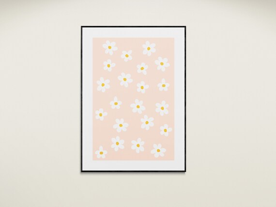 Daisy Decor, Daisy Flower Print, Daisy Art, Daisy Wall Art, Daisy Wall Decor, Daisy Room Decor, Home Decor, Nursery Decor, Floral Print