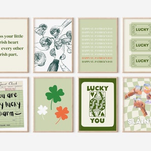 St Patrick's Day Set of 22 Printables, St Patty's Day Gallery, St Patrick's Day Print Wall Art, Irish Print, st.patricks day decor