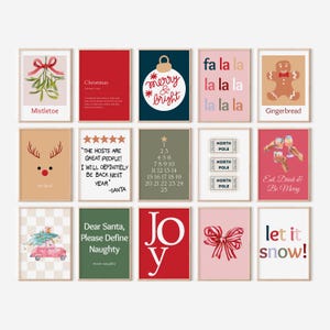 Set of 36 Christmas Gallery Wall Bundle, Christmas Digital Download ...