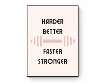 Gym typography poster, Fitness Printable, Motivational Art, Home gym decor, Gym wall art, Fitness Print, Minimalist Art, Digital download