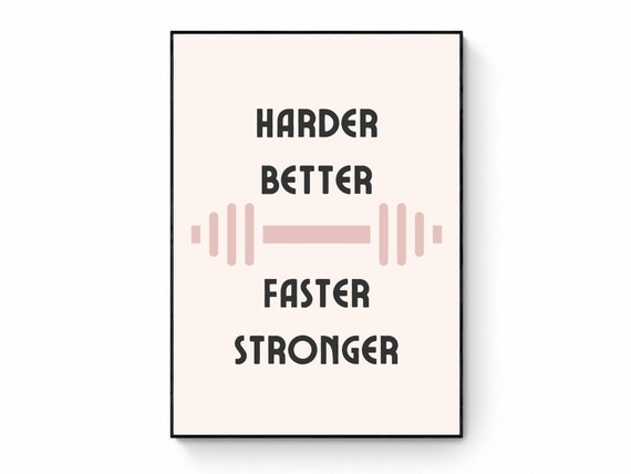 Gym typography poster, Fitness Printable, Motivational Art, Home gym decor, Gym wall art, Fitness Print, Minimalist Art, Digital download