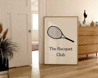 Tennis Poster Printable Fitness Tennis Court, Tennis Poster Print, Tennis Printable Art, Vintage Tennis Poster Home gym decor, Gym wall art