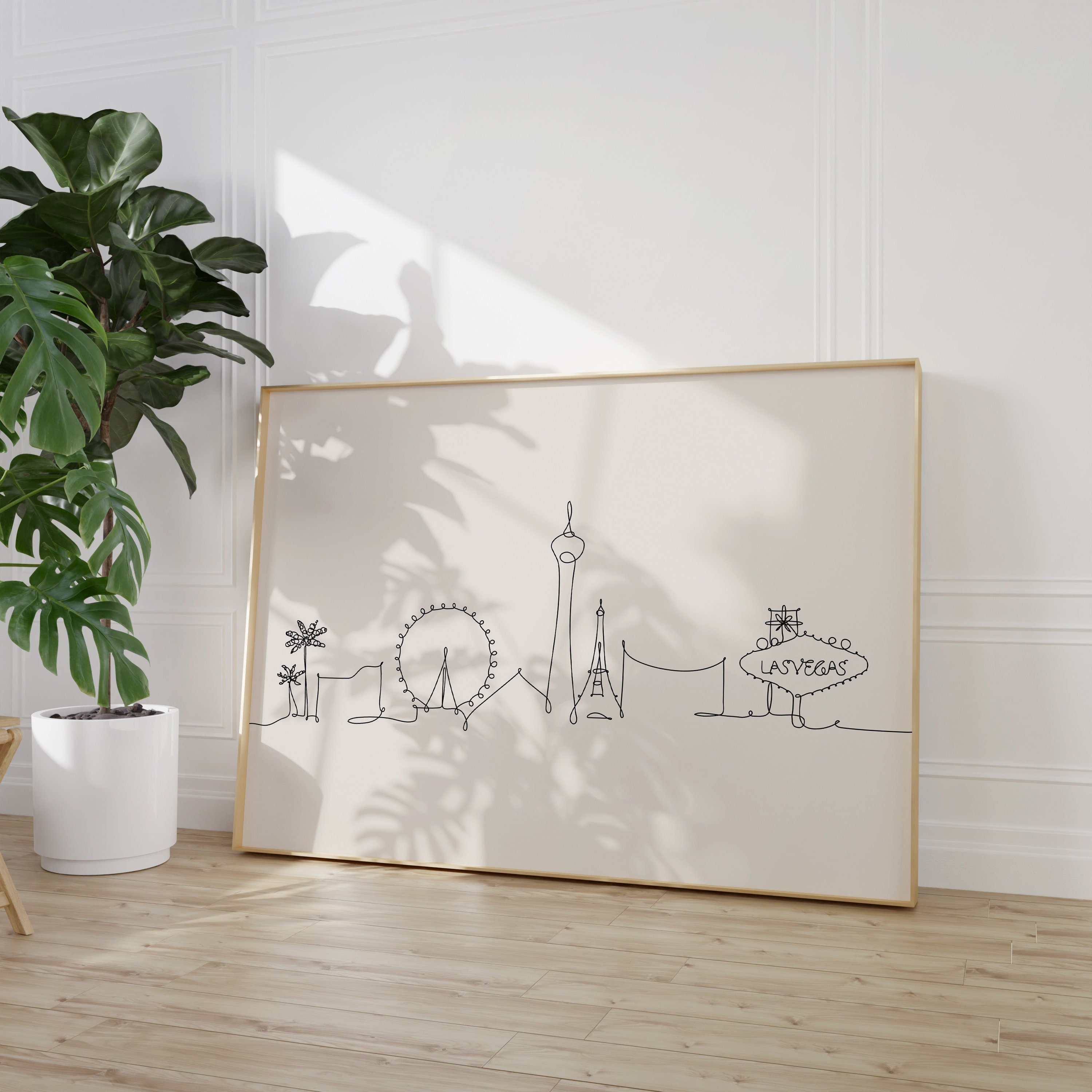 Las Vegas Skyline Printable, Cityscape Line Wall Art, Nevada Print, Nevada House Art, Las Vegas Gift, USA Poster, Travel Gift