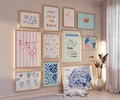 Beachy set of 16 printable, coastal cowgirl, wave flowers, Italian Summer, dorm room decor, Cute Summer Art Prints, Trendy Beach House Decor product logo