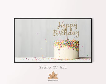 happy birthday sing Frame Tv Art, Party Frame Tv Art, Happy Birthday Art, Frame Tv Birthday, Birthday Party Frame Tv, Birthday Decor