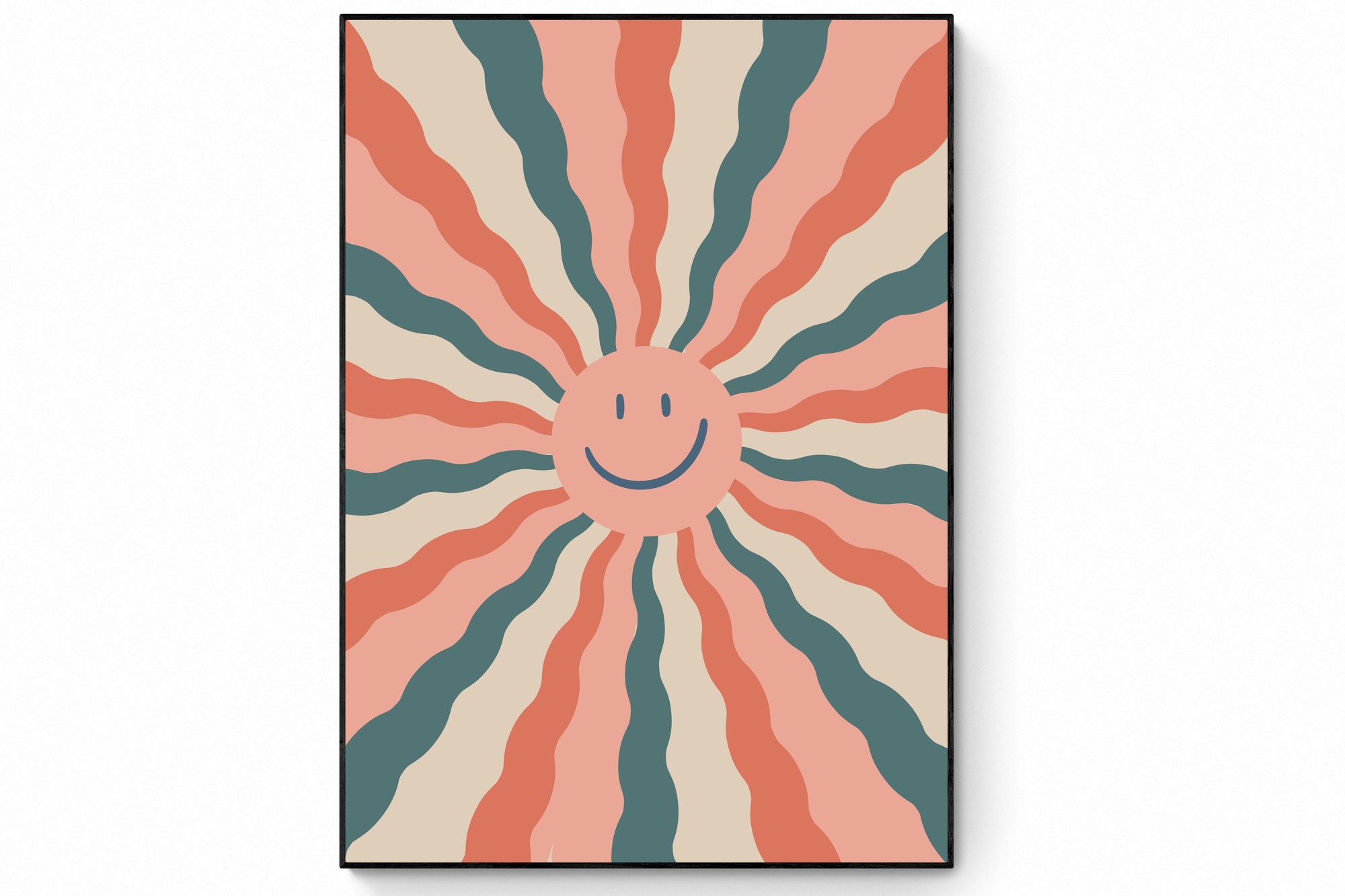 Smiling Sun Iron On Embroidered Patch Applique