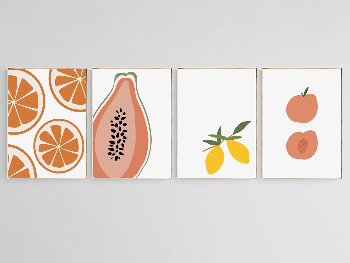 boho kitchen wall decor, kitchen gallery wall art set... Boho Kitchen Wall Decor Kitchen Gallery Wall Art Set of 9 - Etsy