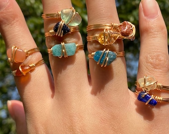 Wrapped Rings Diy Wire Rings With Beads Wire Wrap Ring With
