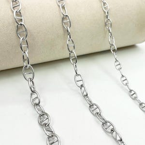 1 Meter Silver Round wire anchor Stainless Steel chain